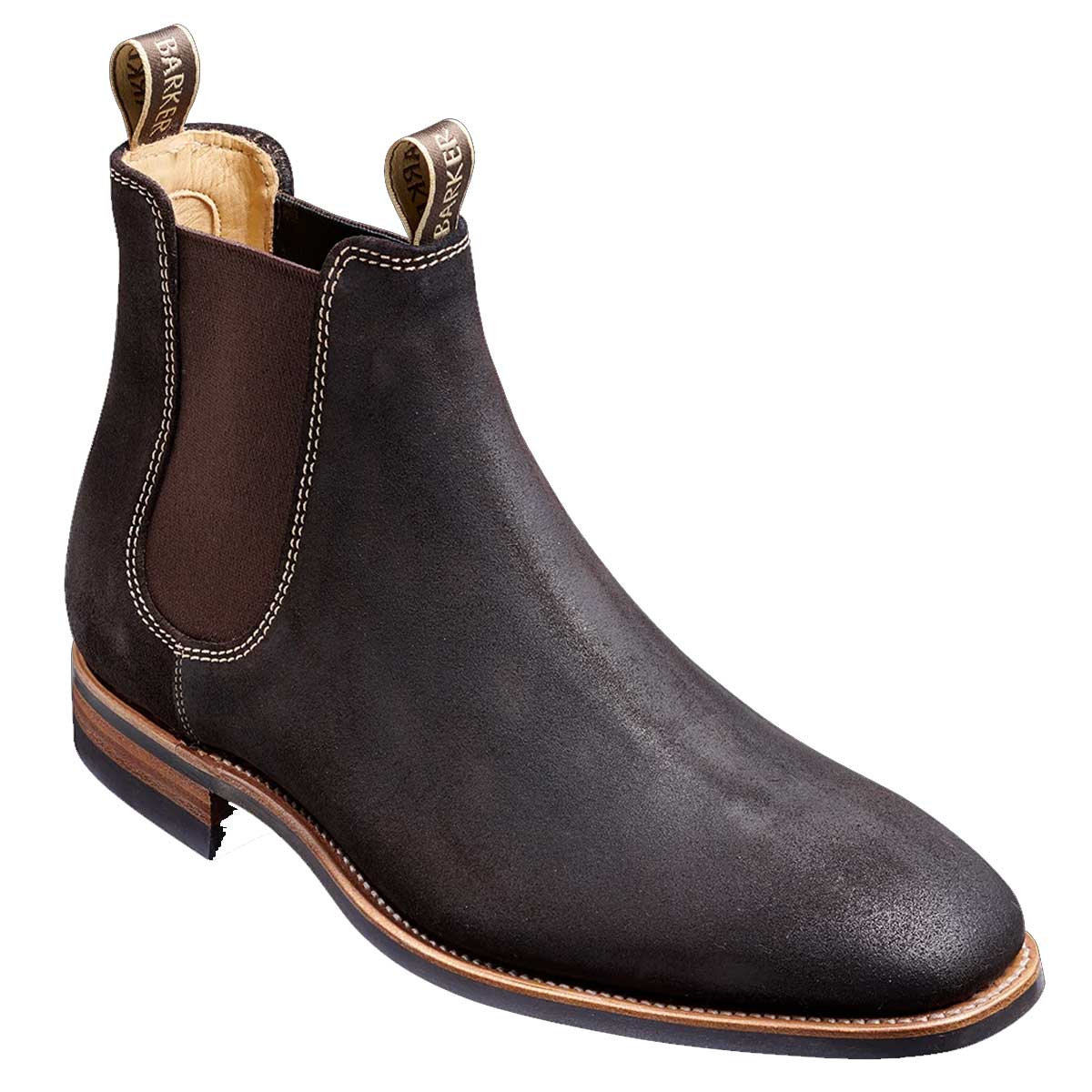BARKER Mansfield Chelsea Boots - Mens - Choc Burnish Suede