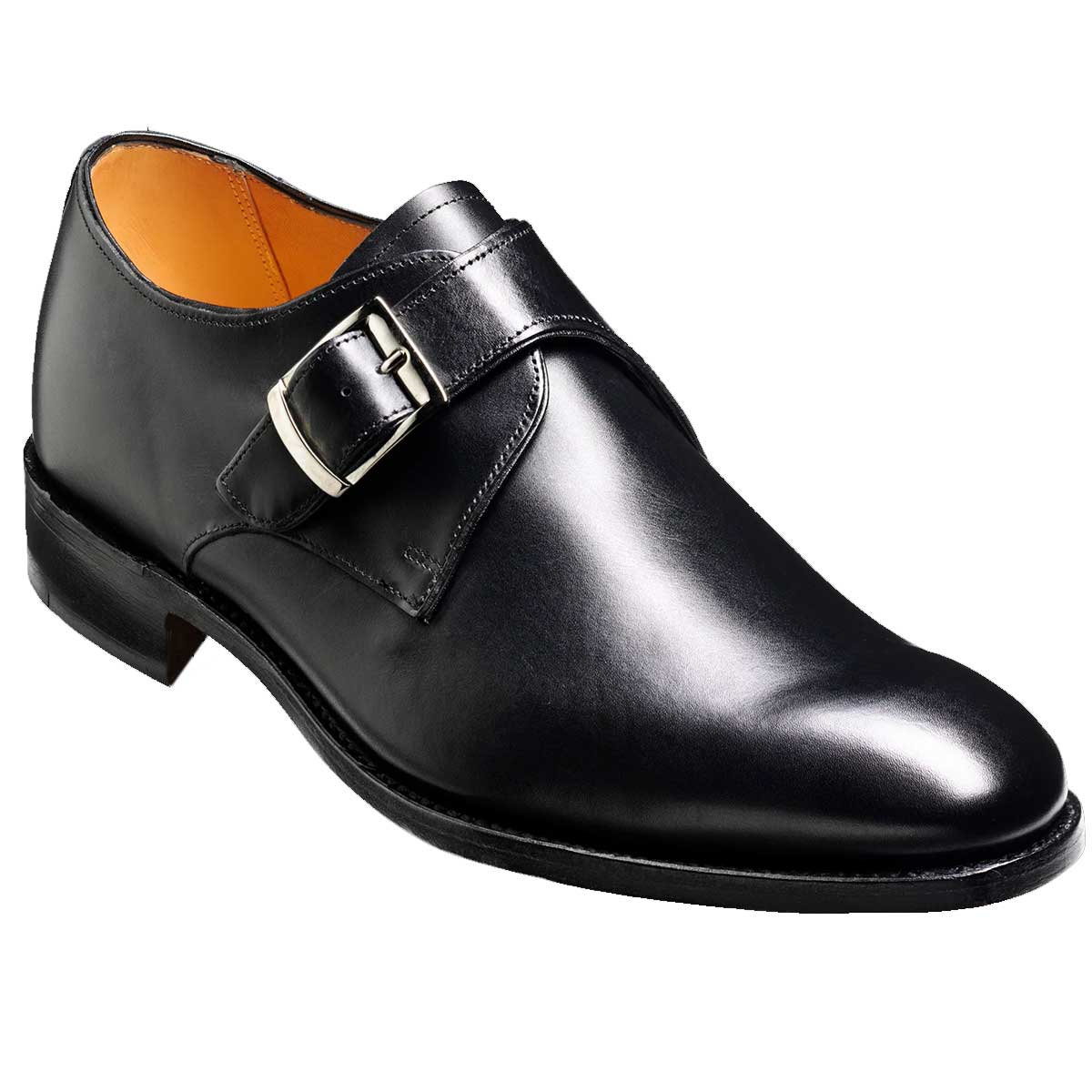 BARKER Northcote Single Monk Strap Shoes - Mens - Black Calf
