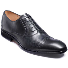 Load image into Gallery viewer, BARKER Ramsgate Shoes - Mens Oxford Toe Cap - Black Calf &amp; Black Deerskin
