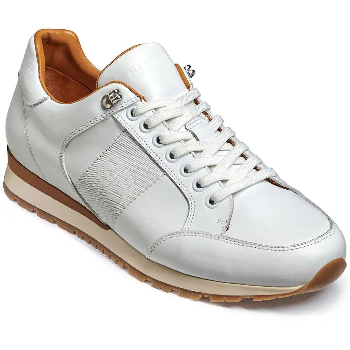 BARKER Seb Sneakers Mens White Calf