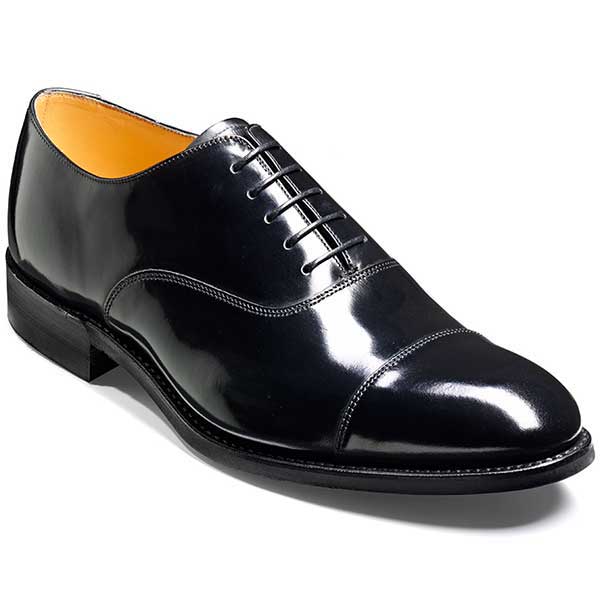 Barker Shoes - Cheltenham Black Hi-Shine - Oxford Style