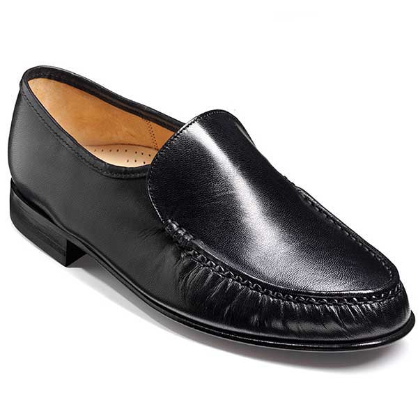 Barker Shoes - Laurence Black Kid Leather - Moccasin Loafer