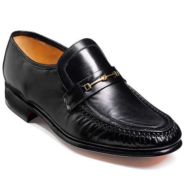 Barker Shoes - Laurie Black Kid Leather - Moccasin Loafer