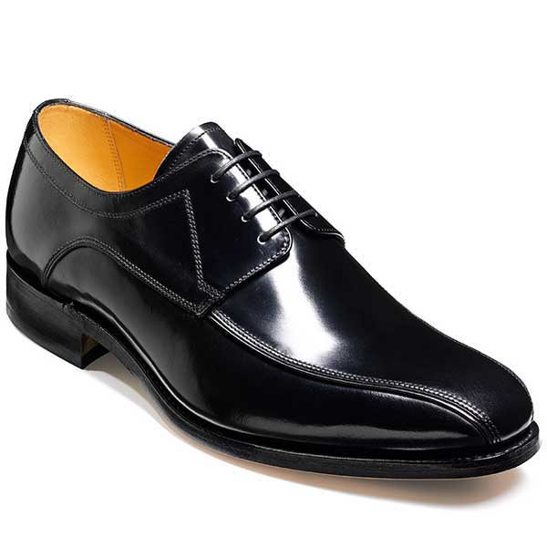 Barker Shoes - Newbury Black Hi-Shine - Derby Style
