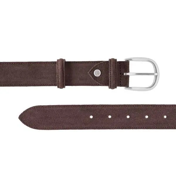 Barker Plain Belt - Brown Suede - One size