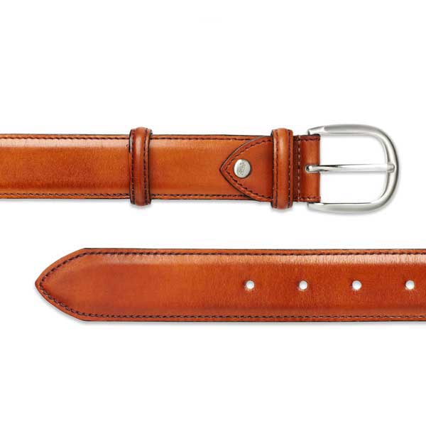 Barker Plain Belt - Rosewood Calf Leather - One size