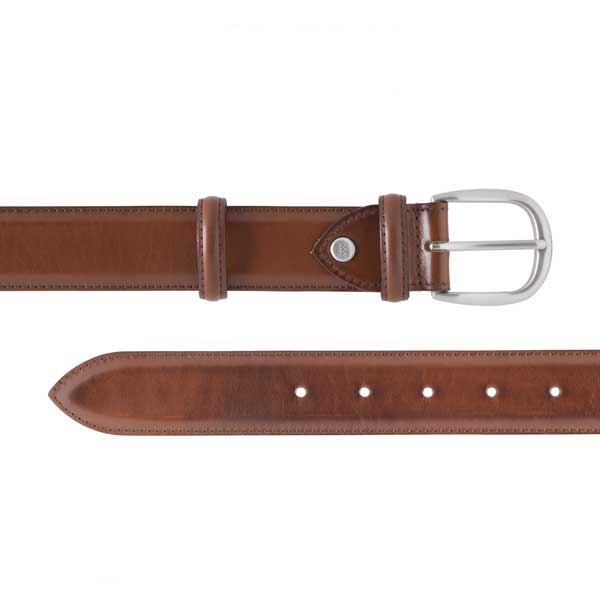 Barker Plain Belt - Walnut Calf Leather - One size