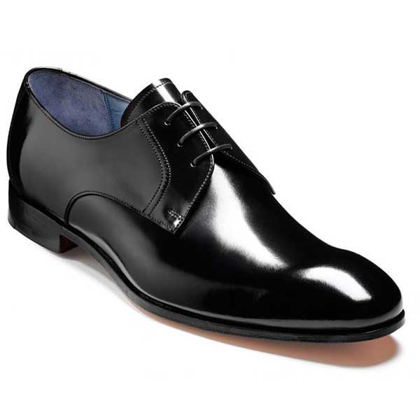 Barker Shoes - Rutherford Black Cobbler - Derby Style
