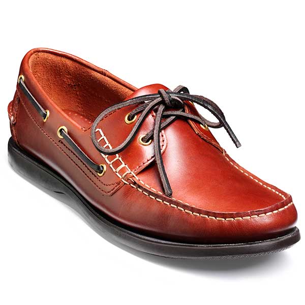 Barker Shoes - Wallis Boat Shoe - Brown Oiled Calf