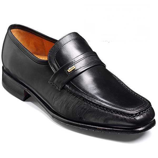 Barker Shoes - Wesley Moccasin Black Calf Loafer
