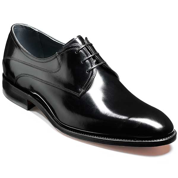 NEW!! Barker Shoes - Wickham - Derby Style - Black Polish