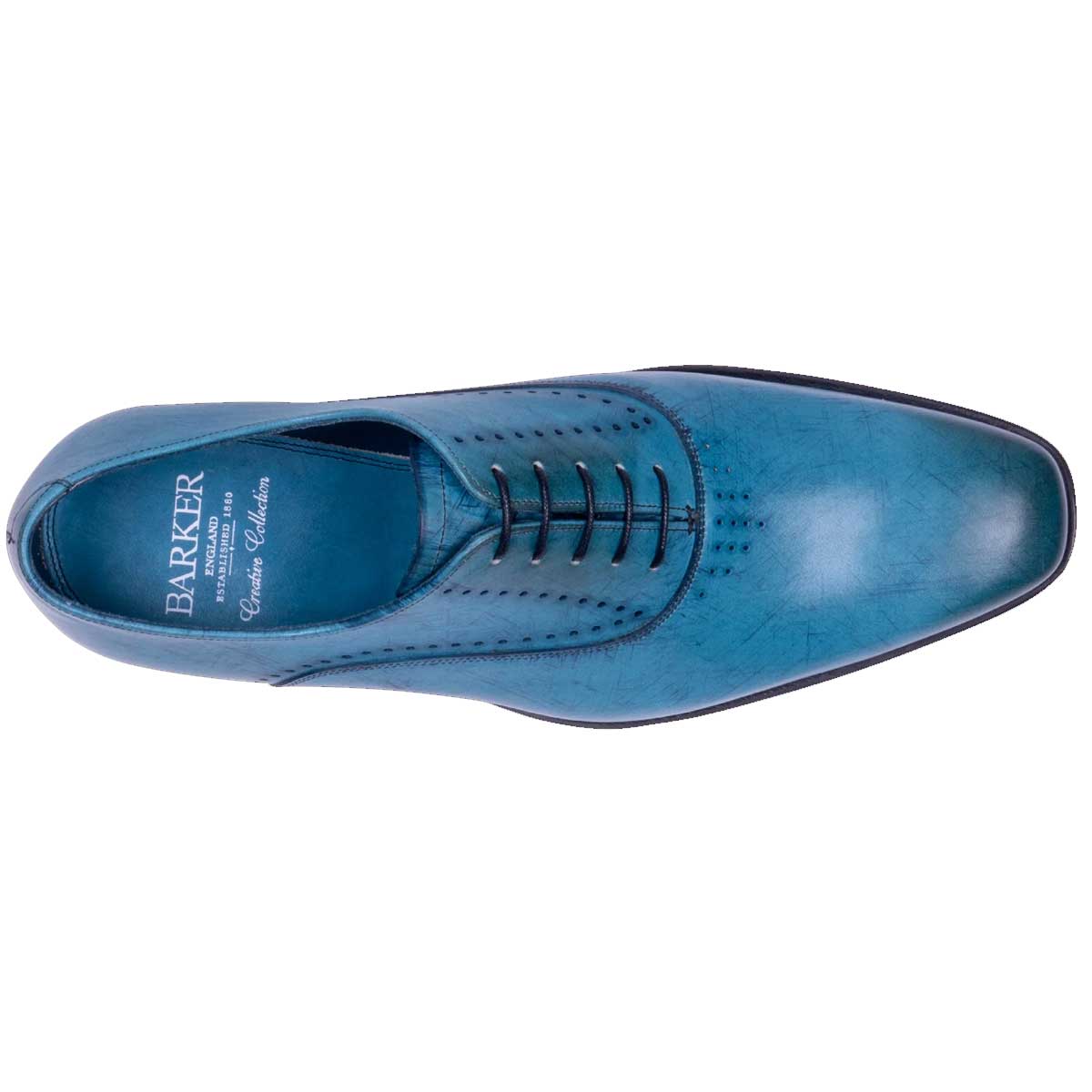BARKER Witney Shoes - Mens - Blue Calf Hatch Effect – A Farley