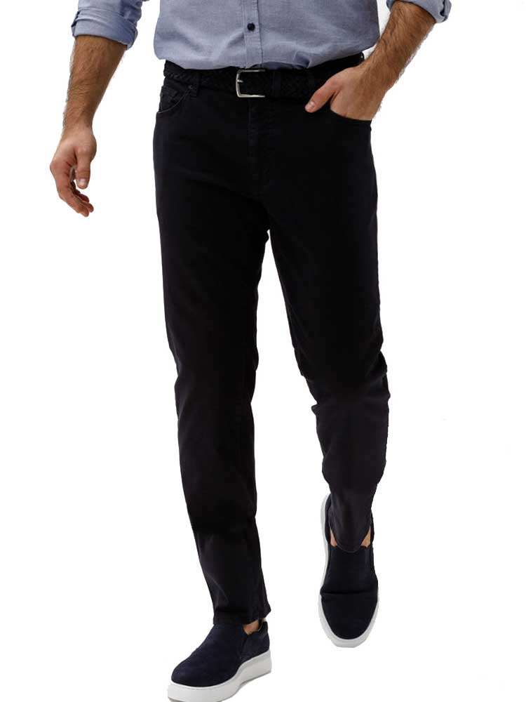 BRAX Cadiz Trousers - Mens Marathon Five-Pocket - Perma Black