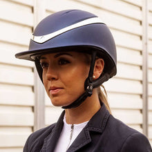 Load image into Gallery viewer, CHARLES OWEN Halo Riding Hat - Midnight Matte &amp; Platinum
