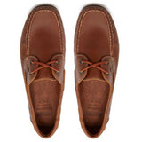 CHATHAM Mens Whitstable Premium Leather Deck Shoes - Tan