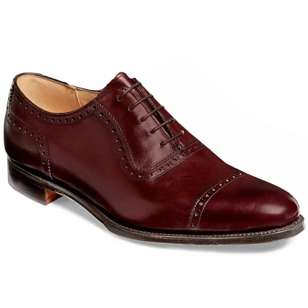 Cheaney - Fenchurch Leather Sole Oxford Shoes Burgundy