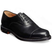 Load image into Gallery viewer, Cheaney - Greenwich Capped Oxford in Black Hi-Shine
