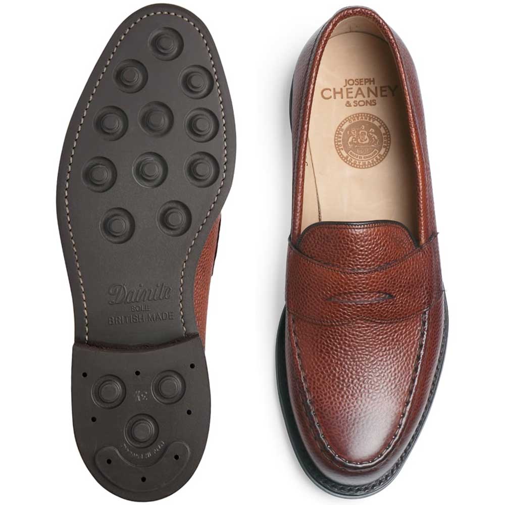 50% OFF CHEANEY Shoes - Howard R Loafers - Mahogany Grain - Size: 10