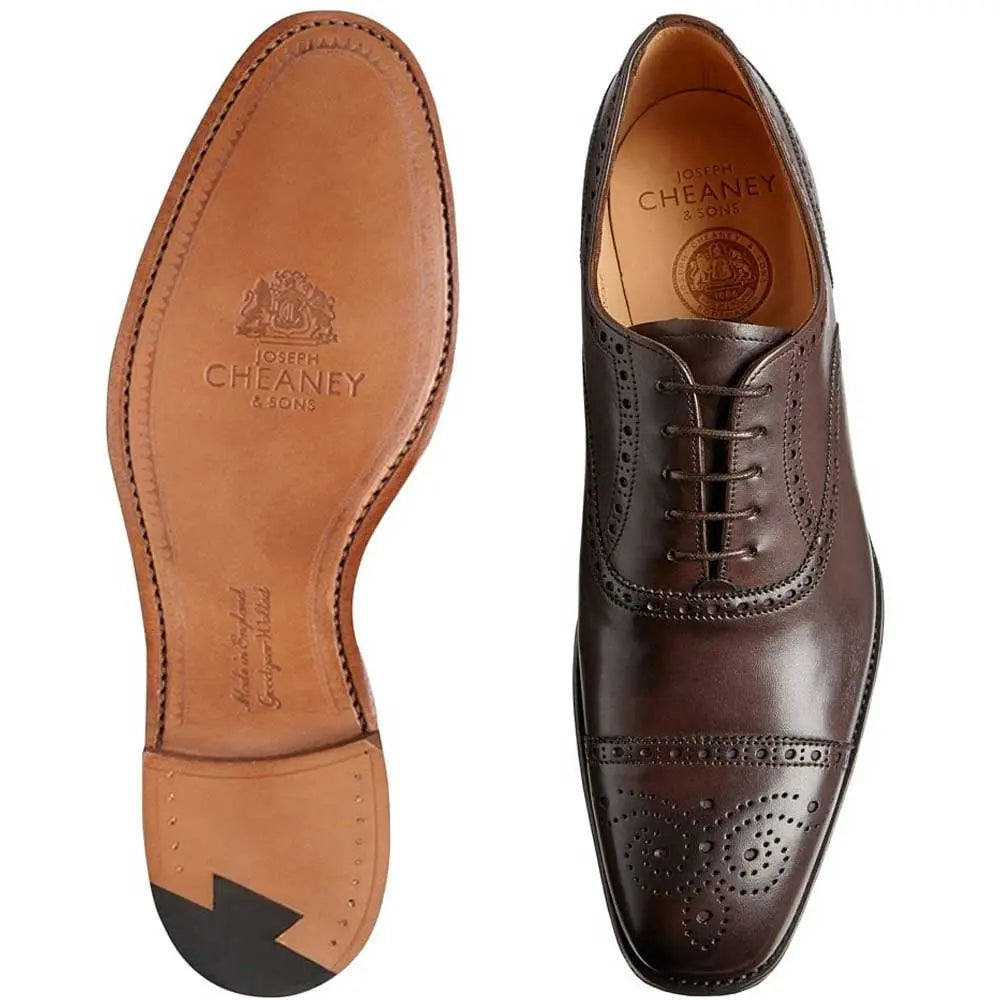 Cheaney - Islington Men's Semi Brogue - Mocha Calf