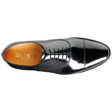 Load image into Gallery viewer, BARKER Cheltenham Shoes - Mens Oxford Style - Black Hi-Shine
