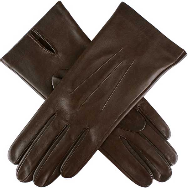 Dents Ladies - Joanna Silk Unlined Leather Gloves - Mocca