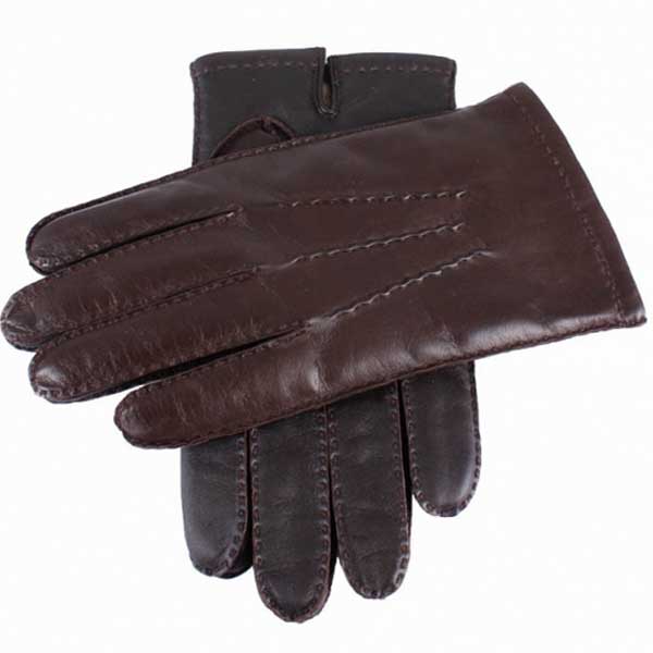 Dents Shaftesbury Men's Leather Touchscreen Gloves - Brown