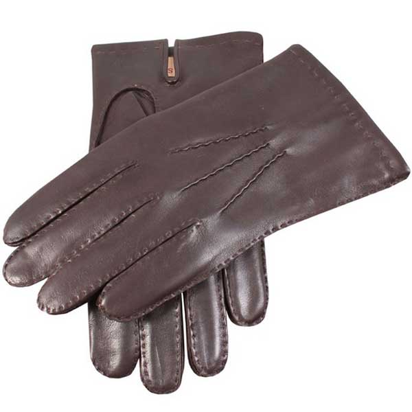 Dents Men's Gloves - Chelsea Cashmere Lined - Brown