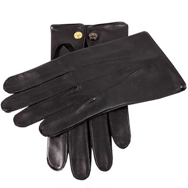 Dents Sandhurst Men's Unlined Nappa Leather Gloves - Black