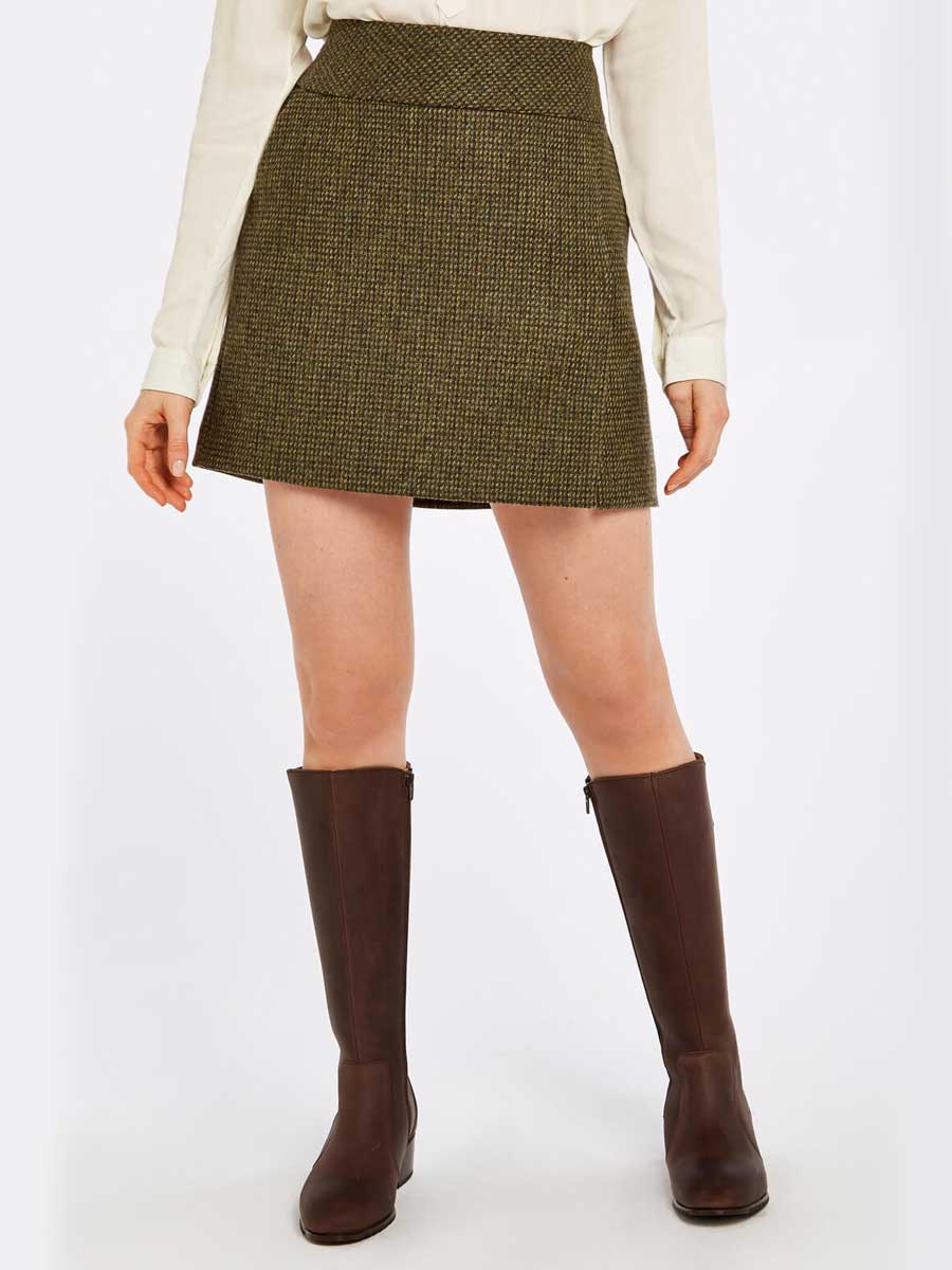 DUBARRY Bellflower Ladies Tweed Skirt - Heath