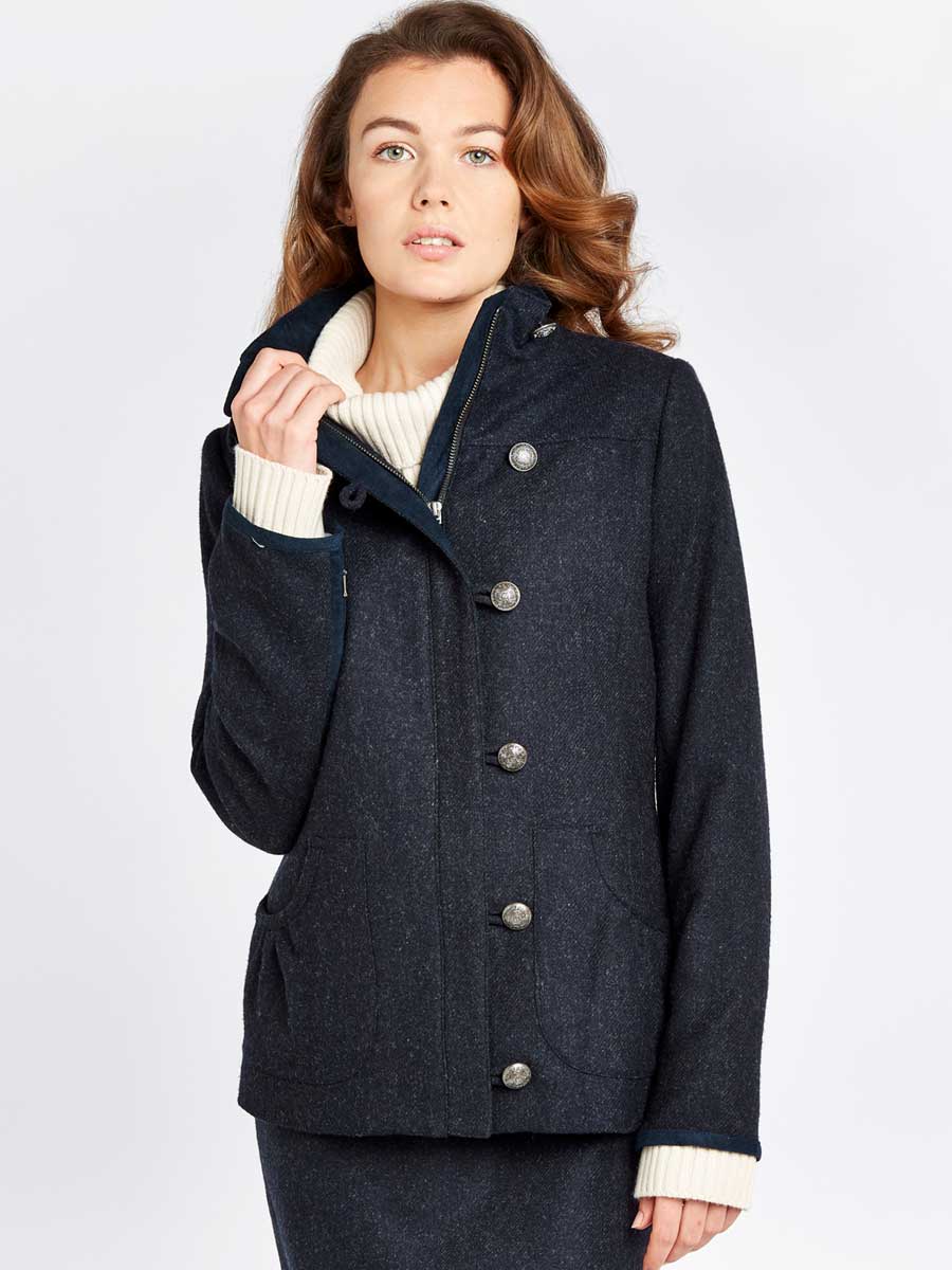 DUBARRY Bracken Ladies Tweed Jacket - Navy