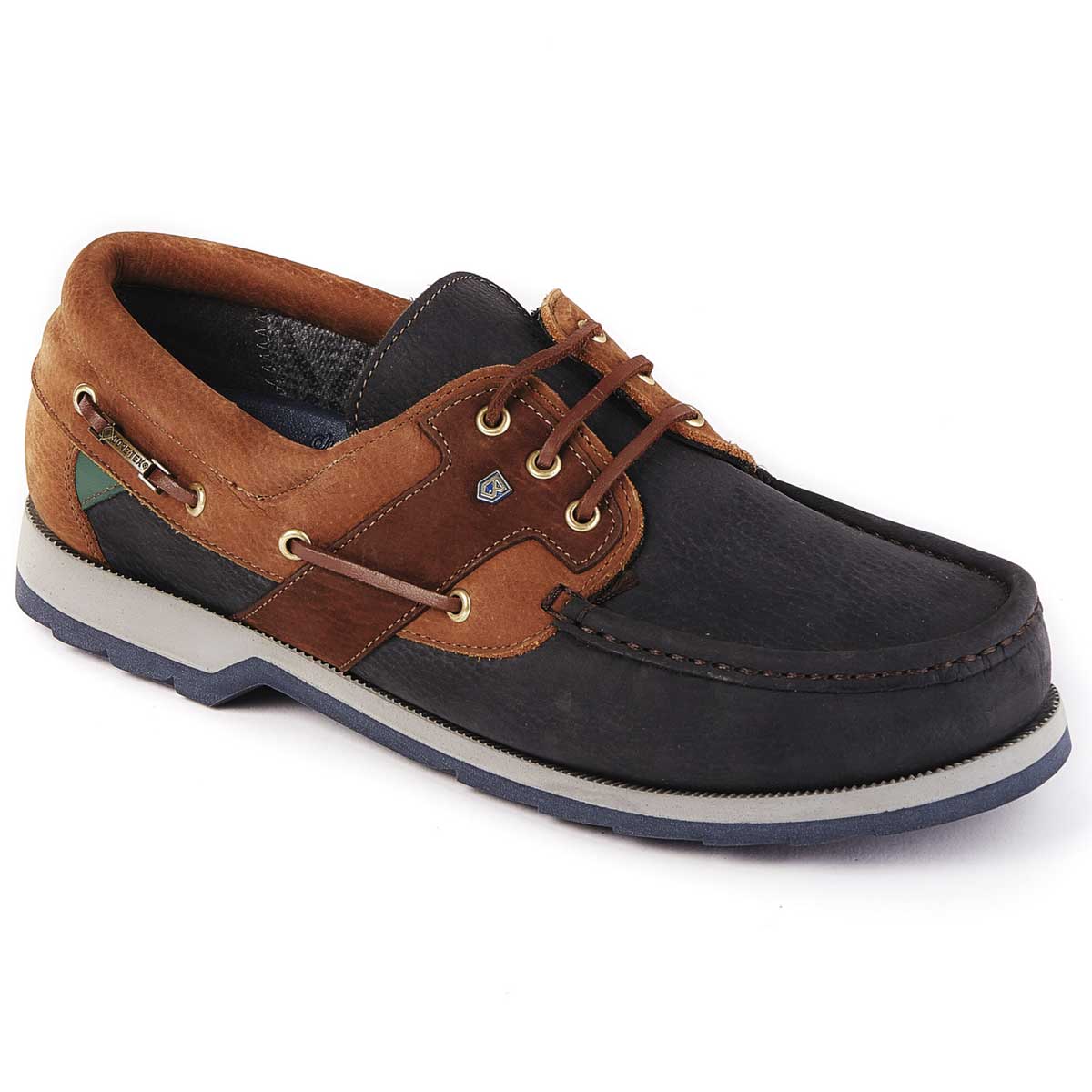 DUBARRY Deck Shoes - Men's Clipper Gore-Tex - Navy & Brown
