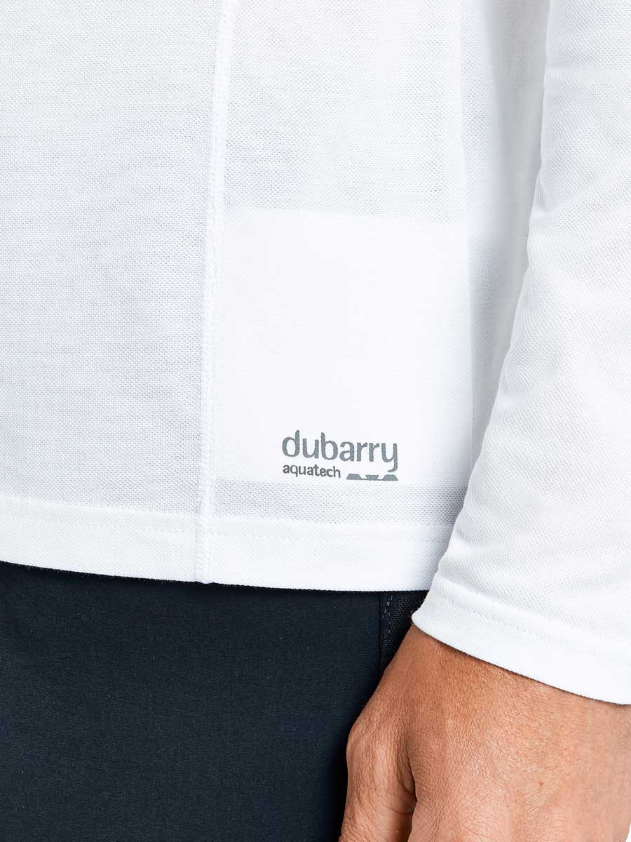 DUBARRY Freshford Unisex Long-Sleeved Technical Polo - White