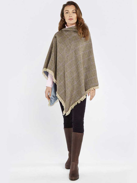 DUBARRY Hazelwood Ladies Tweed Poncho - Woodrose Dubarry