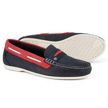 Load image into Gallery viewer, DUBARRY Ladies Belize Deck Shoes - Denim &amp; Red
