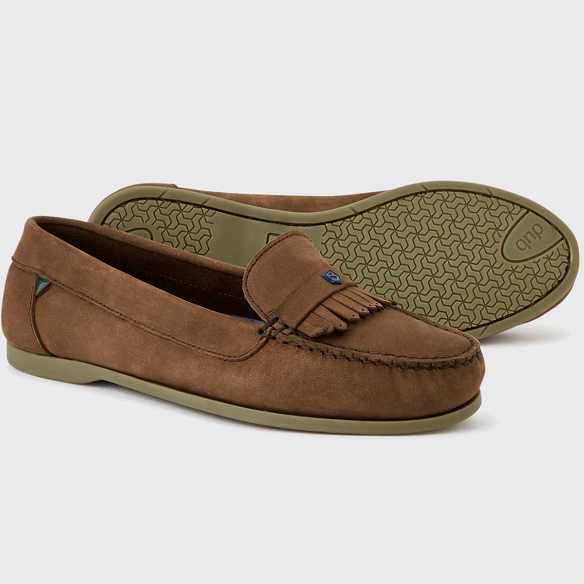 DUBARRY Ladies Florence Slip On Deck Shoes - Cafe