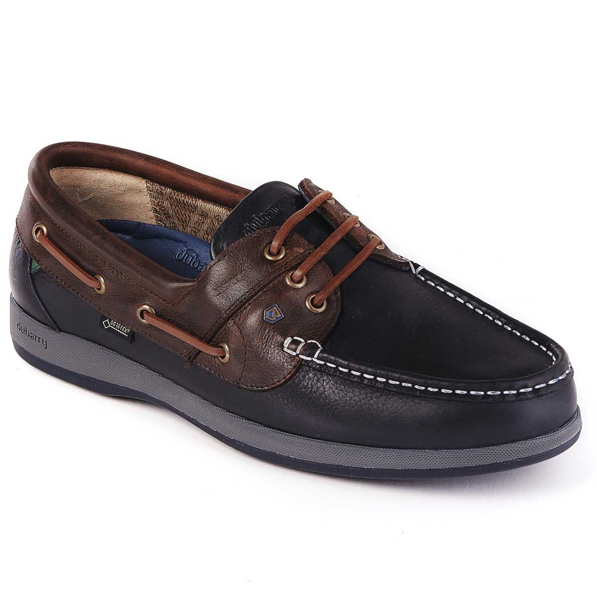 DUBARRY Deck Shoes - Men's Mariner Gore-Tex - Navy & Brown