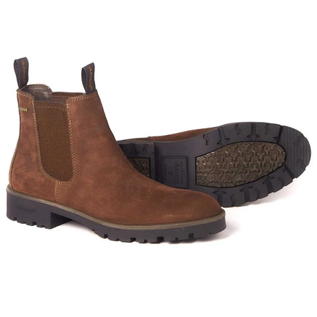DUBARRY Antrim Chelsea Boots - Mens Gore-Tex Leather - Walnut