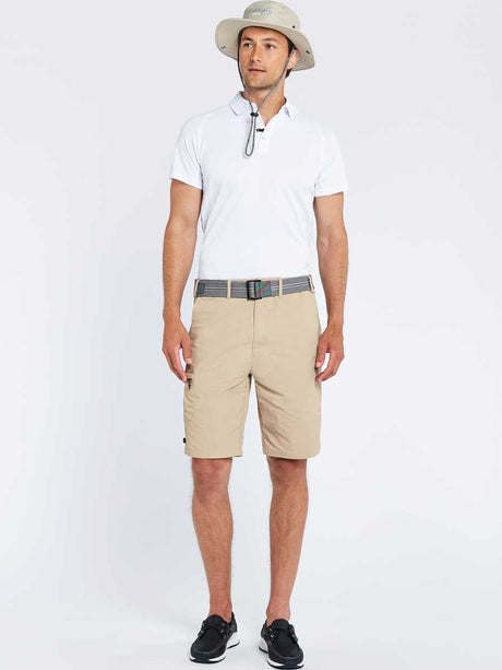DUBARRY Menton Mens Short-Sleeve Technical Polo - White Dubarry