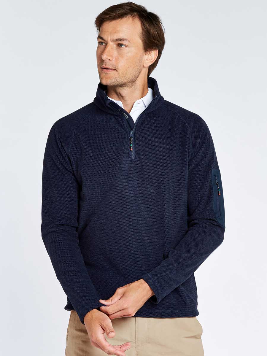 DUBARRY Monaco Unisex Quarter-Zip Technical Fleece - Navy