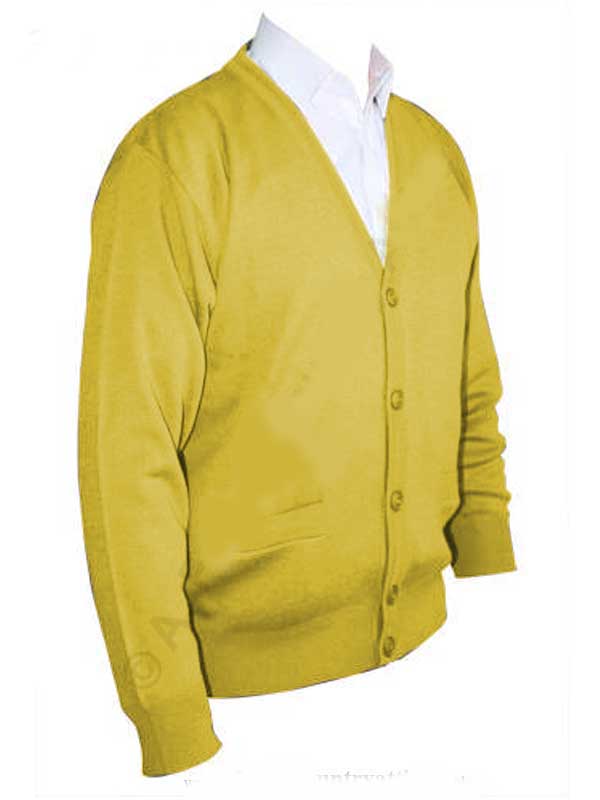 40% OFF - FRANCO PONTI Cardigan - Mens Button Front Italian Merino Blend - Sky 2XL & Lemon 3XL