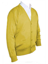 Load image into Gallery viewer, 40% OFF - FRANCO PONTI Cardigan - Mens Button Front Italian Merino Blend - Sky 2XL &amp; Lemon 3XL
