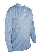 Load image into Gallery viewer, 50% OFF - FRANCO PONTI Long Sleeve Polo - Mens Superfine - SKY - SMALL
