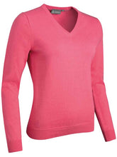 Load image into Gallery viewer, 50% OFF GLENMUIR Darcy Ladies V Neck Sweater - Cotton - Tahiti - Size: SMALL
