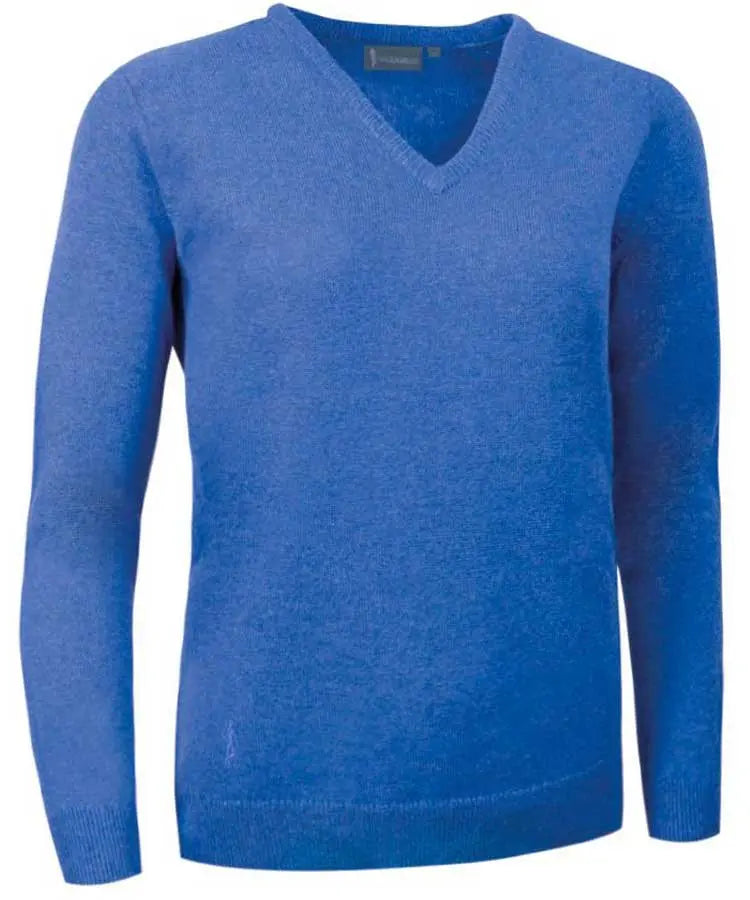 Glenmuir Ladies Nina V Neck Lambswool Sweater - Tahiti