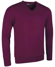 Load image into Gallery viewer, Glenmuir Men&#39;s Eden V Neck Cotton Sweater Bordeaux
