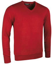 Load image into Gallery viewer, Glenmuir Men&#39;s Eden V Neck Cotton Sweater Garnet
