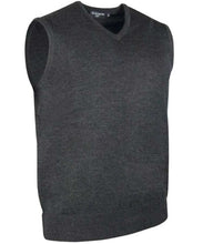 Load image into Gallery viewer, Glenmuir Men&#39;s Rankin V Neck Fine Merino Slipover Charcoal
