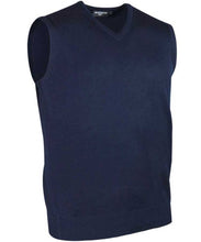 Load image into Gallery viewer, Glenmuir Men&#39;s Rankin V Neck Fine Merino Slipover Dark Navy
