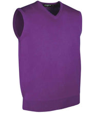 Load image into Gallery viewer, Glenmuir Men&#39;s Rankin V Neck Fine Merino Slipover Foxglove
