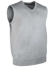 Load image into Gallery viewer, Glenmuir Men&#39;s Rankin V Neck Fine Merino Slipover Light Grey
